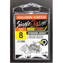 Гачки для риболовлі, GC Single Jig Light 1212, 12шт/уп, колір BN, №8